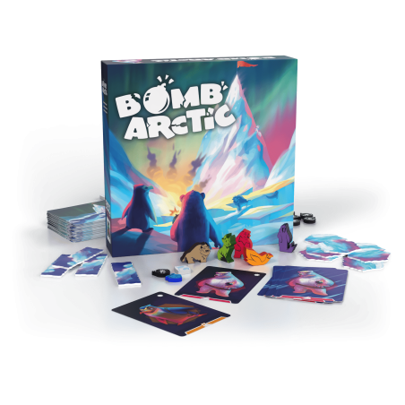 BombArctic is a fast-paced competitive board game where players bluff, guess, and strategically choose hidden paths to outsmart