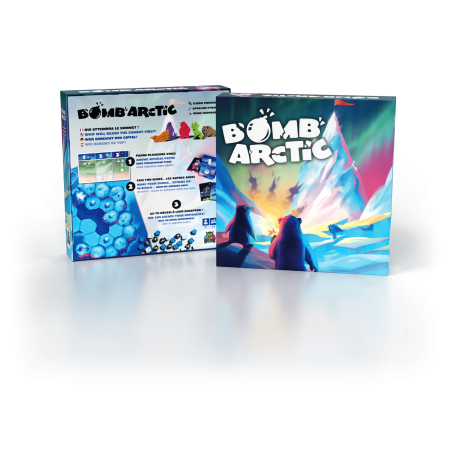 BombArctic is a fast-paced competitive board game where players bluff, guess, and strategically choose hidden paths to outsmart